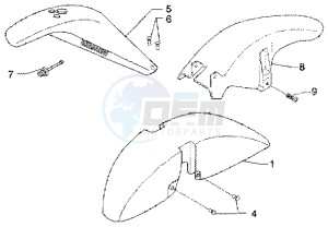 X9 180 Amalfi drawing Wheel compartment- mudguard