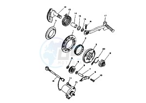 YQ AEROX 50 drawing STARTING CLUTCH