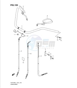 VLR1800 drawing HANDLEBAR (VLR1800L1 E2)