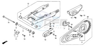 CRF80F 100 drawing SWINGARM