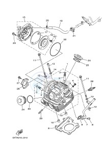 XT250 XT250F SEROW (1YBE) drawing CYLINDER HEAD