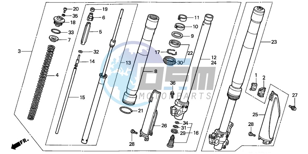 FRONT FORK (CR500RS/RT/RV)