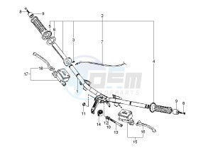 GTS 250 drawing Handlebar - Drive controls