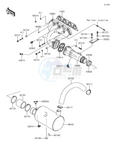 JET SKI STX-15F JT1500AGF EU drawing Muffler(s)