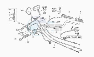 California 1100 Stone EV/EV Touring/80 drawing Handlebar - controls