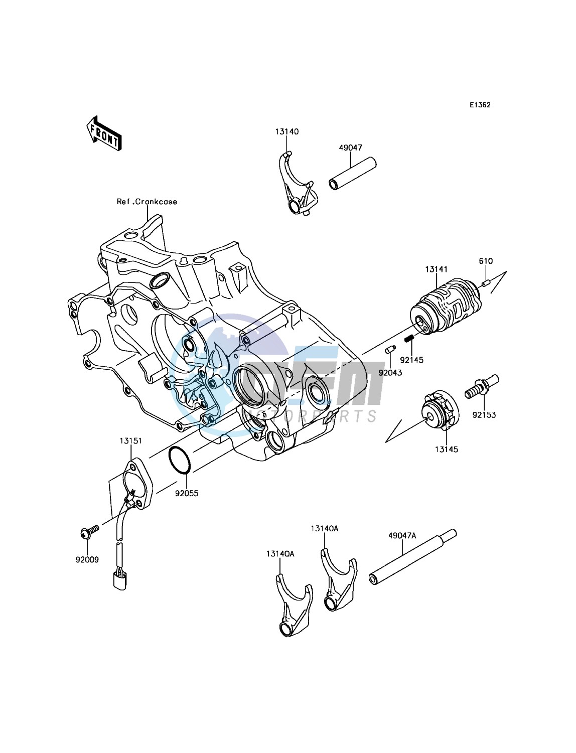 Gear Change Drum/Shift Fork(s)