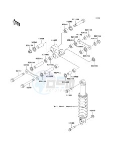 KL 250 G [SUPER SHERPA] (G4-G8 G8 CAN ONLY) [SUPER SHERPA] drawing REAR SUSPENSION