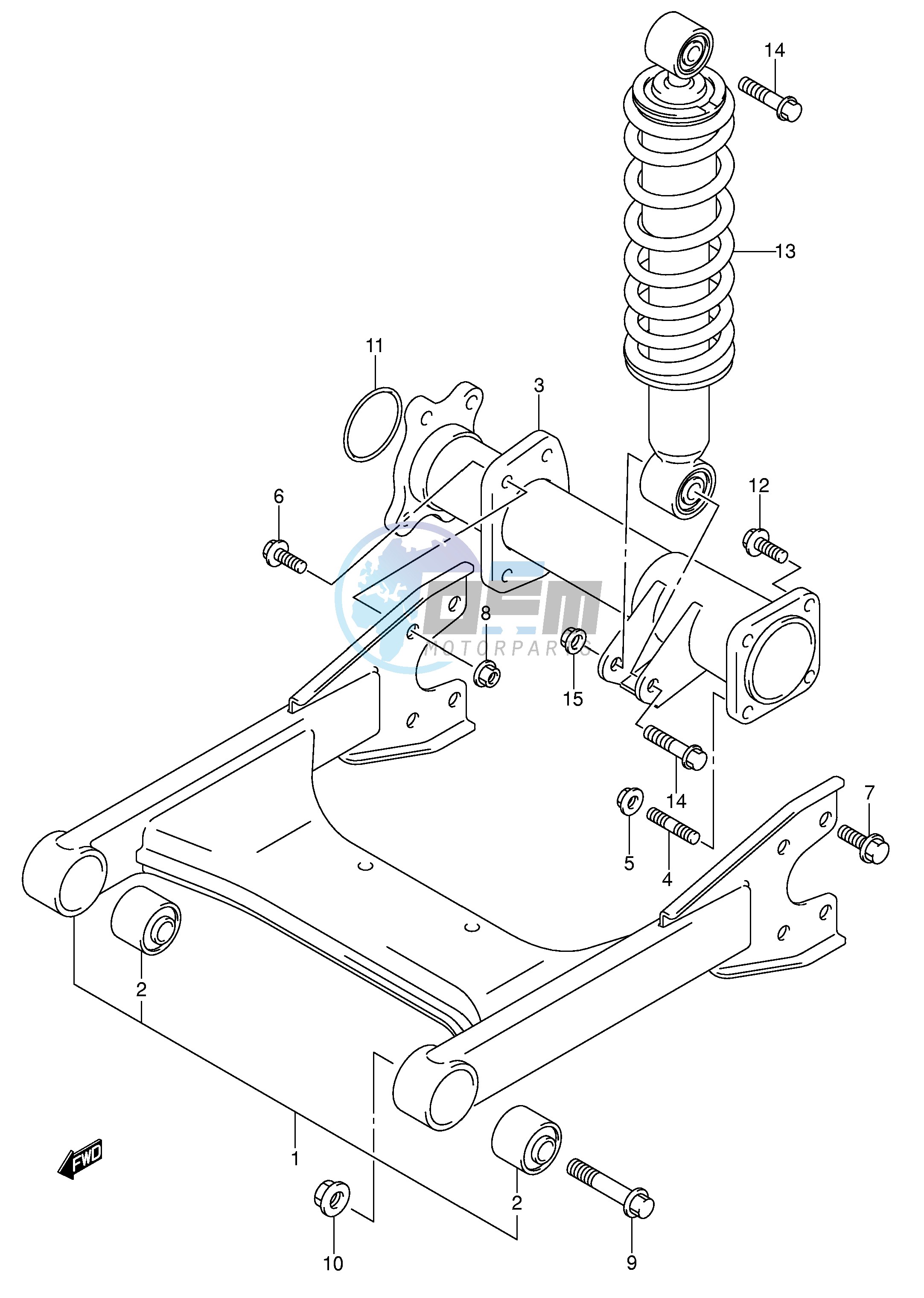 REAR SWINGINGARM (MODEL K5 K6)