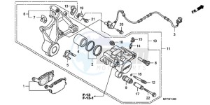 CB1300A9 Europe Direct - (ED / ABS MME TWO) drawing REAR BRAKE CALIPER