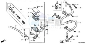 FJS400D9 F / CMF 2F drawing FRONT BRAKE MASTER CYLINDER