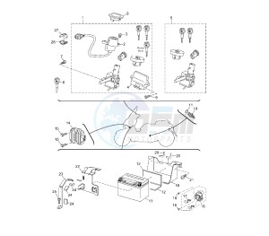 YP R X-MAX 250 drawing BATTERY