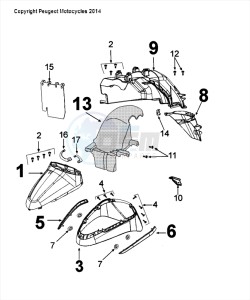 DJANGO 50 4T HERITAGE drawing MUDGUARD