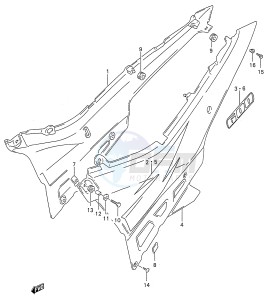 GSX600F (E28) Katana drawing FRAME COVER (MODEL T)