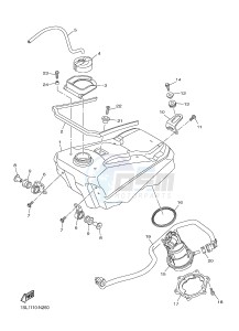 YZ450F (1SL5 1SL6 1SL7 1SL8) drawing FUEL TANK