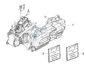 X7 125 ie Euro 3 drawing Engine assembly