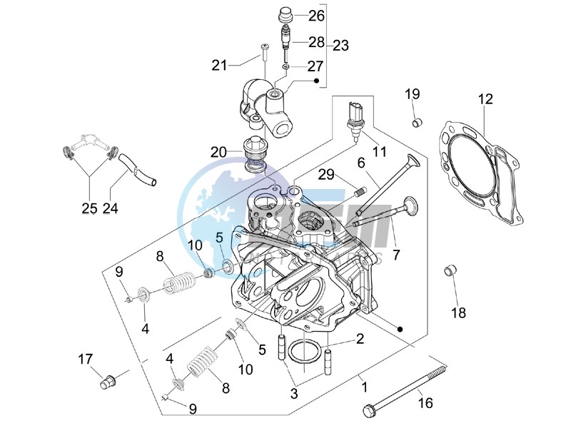 Cilinder head unit - Valve