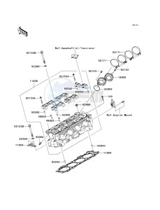 ZX 1000 D [NINJA ZX-10R] (D6F-D7FA) D6F drawing CYLINDER HEAD