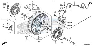 CBR1000SAG CBR1000 ED drawing FRONT WHEEL