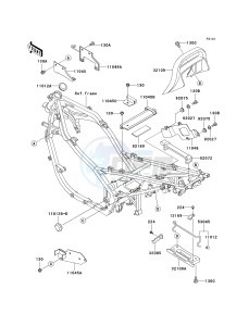 EX 500 D [NINJA 500R] (D6F-D9F) D7F drawing FRAME FITTINGS