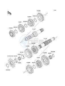 KX 250 R (R6F-R7F) R6F drawing TRANSMISSION