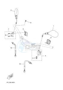 NS50N AEROX NAKED (1PL3 1PL3 1PL3) drawing HANDLE SWITCH & LEVER