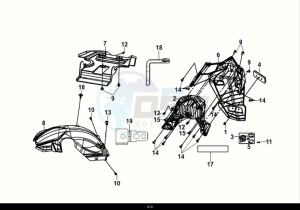 JET4 RX 50 (XE05W3-EU) (E5) (M1) drawing REAR FENDER - REAR INNER FENDER