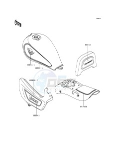 EN 500 A [VULCAN 500] (A1-D5) [VULCAN 500] drawing DECALS-- EN500-A5- --- GREEN_WHITE- -