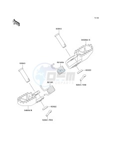 KX 65 A [KX65] (A1-A5) [KX65] drawing FOOTRESTS