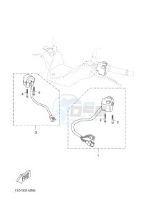 YP125RA (ABS) X-MAX 250 ABS (2DL9 2DL9 2DL9 2DL9) drawing HANDLE SWITCH & LEVER