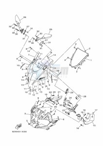 YZF250-A (B1X7) drawing WINDSHIELD