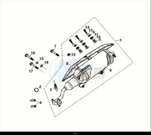 X'PRO 50 (XE05W4-EU) (E5) (M1) drawing EXHAUST MUFFLER