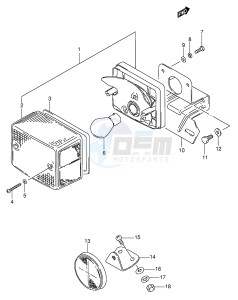 FZ50 (E1) drawing REAR COMBINATION LAMP (E2)