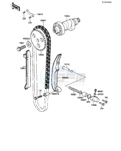 KZ 250 W [LTD BELT] (W1) [LTD BELT] drawing CAMSHAFT_CHAIN_TENSIONER