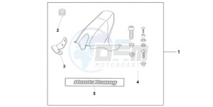 CBR1000RAA France - (F / ABS CMF HRC) drawing HUGGER GRAPHITE BLACK