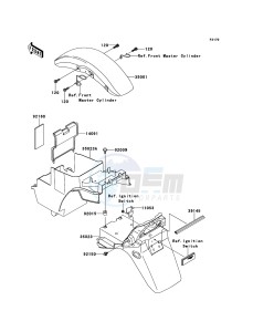 ZRX1200R ZR1200-A5H FR GB XX (EU ME A(FRICA) drawing Fenders