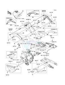 KLX 140 B (KLX140L MONSTER ENERGY) (B8F-B9FA) B9F drawing SIDE COVERS_CHAIN COVER