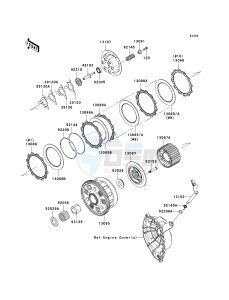 ZX 1000 E [NINJA ZX-10R] (E8F-E9FA) 0E8F drawing CLUTCH