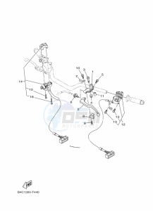 MT-07 ABS MTN690-A (B4C9) drawing HANDLE SWITCH & LEVER