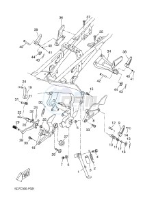 MT125A MT-125 ABS (BR34 BR34 BR34 BR34 BR34) drawing STAND & FOOTREST