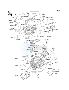 VN 800 E [VULCAN 800 DRIFTER] (E6F) E6F drawing CYLINDER HEAD