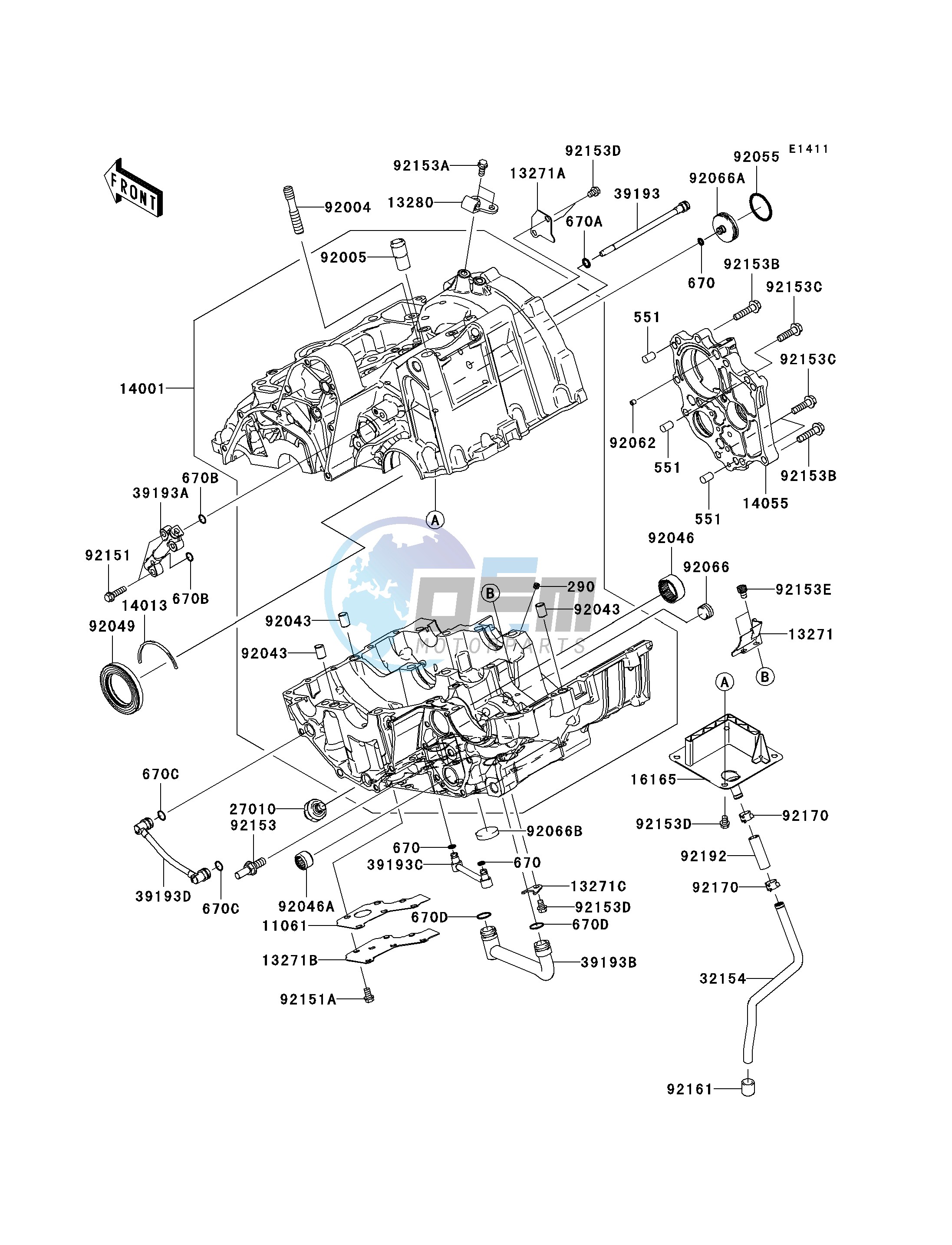 CRANKCASE --  - ER650AE057323- -