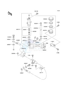 ZX 1200 A [NINJA ZX-12R] (A2) [NINJA ZX-12R] drawing REAR MASTER CYLINDER