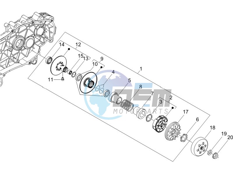 Driven pulley