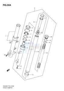 AN400 (E2) Burgman drawing FRONT FORK DAMPER (AN400AK9 ZAK9 AL0 ZAL0)