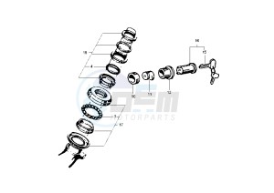 PX 125-150-200 drawing Steering bearing ball tracks