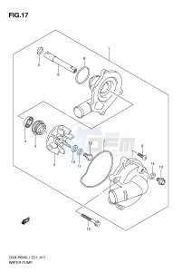 GSX-R600 (E21) drawing WATER PUMP