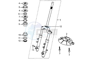 ELYSEO - 125 cc drawing FRONT FORK