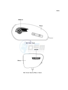 W800 EJ800ACFA GB XX (EU ME A(FRICA) drawing Decals(Ebony)