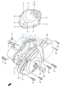 GZ125 (W-X-Y) drawing CRANKCASE COVER