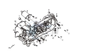 FIDDLE III 125 drawing CRANKCASE - STARTER